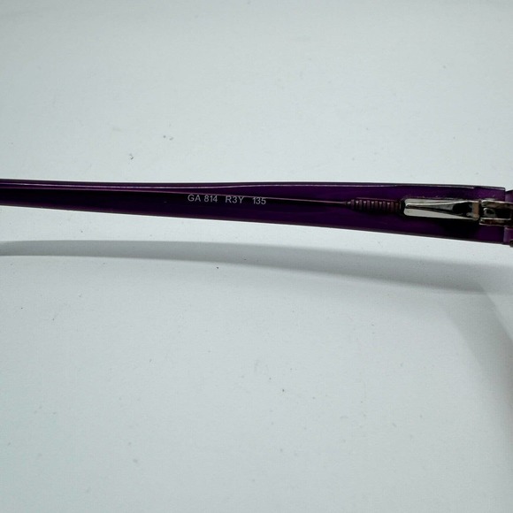 GIORGIO ARMANI GA814 R3Y Eyeglasses Frame Italy 52-15-135 Purple/Brown H9781 - Picture 5 of 7